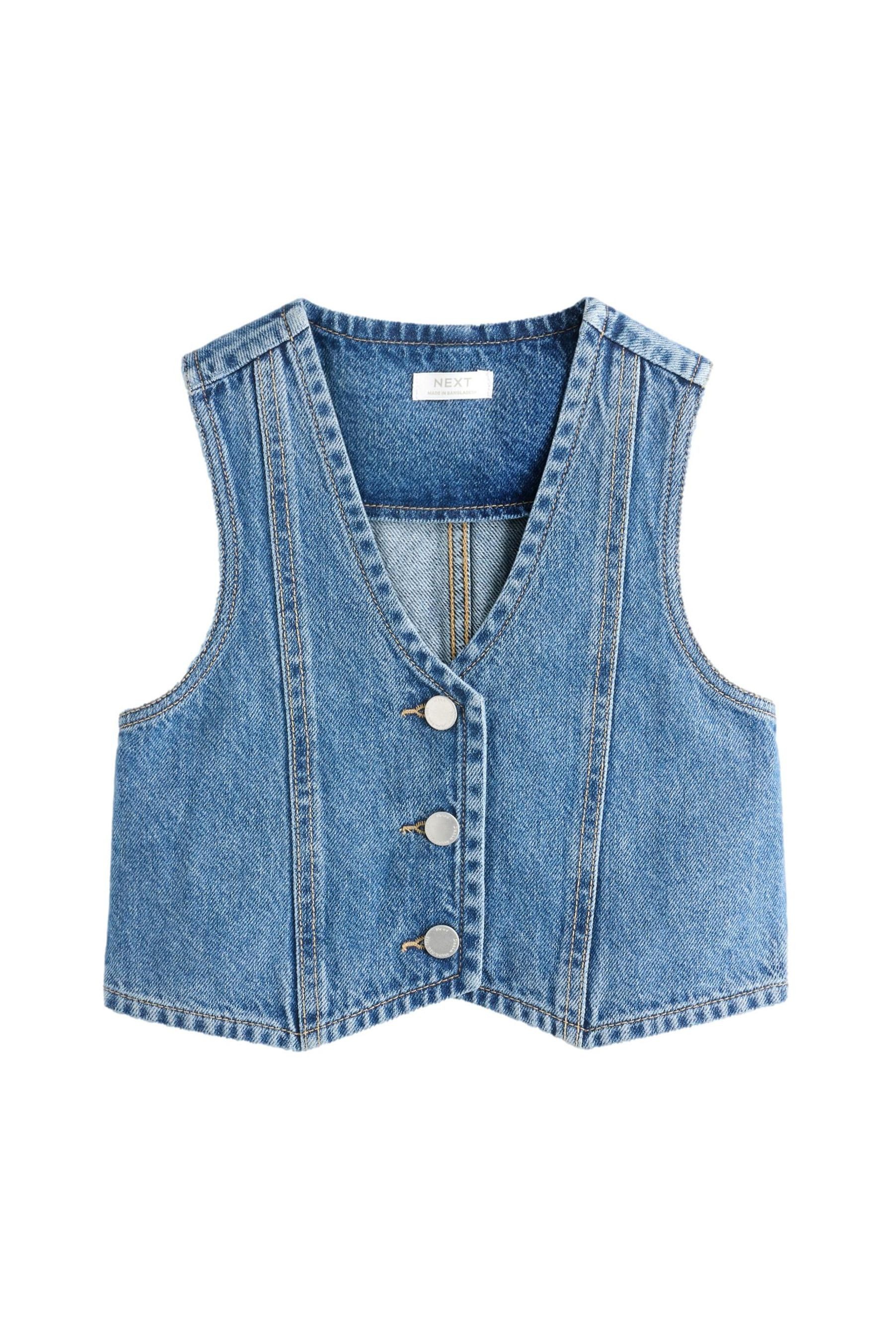 Next Jeansweste Denim-Weste aus 100 % Baumwolle günstig online kaufen