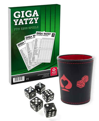 ASS Spiel, Würfelspiel »Giga Yatzy - Block für 3200 Spiele + Würfelbecher und 5 Würfeln«