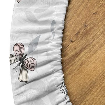 Abakuhaus Tischdecke Rundum-elastische Stofftischdecke, Natur Fliegen-Schmetterlings-Muster