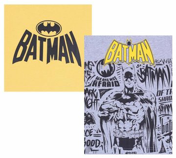 Sarcia.eu Schlafanzug 2x Gelb-grauer Pyjama Batman DC COMICS 8-9 Jahre