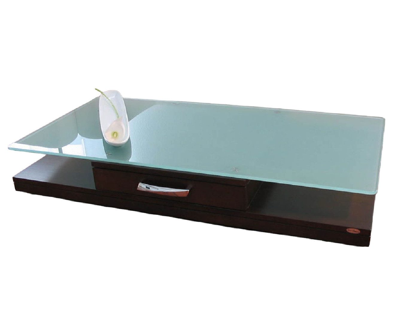 carl svensson Couchtisch Design V-470 Tisch Walnuss / Wenge Milchglas Glas Carl Svensson