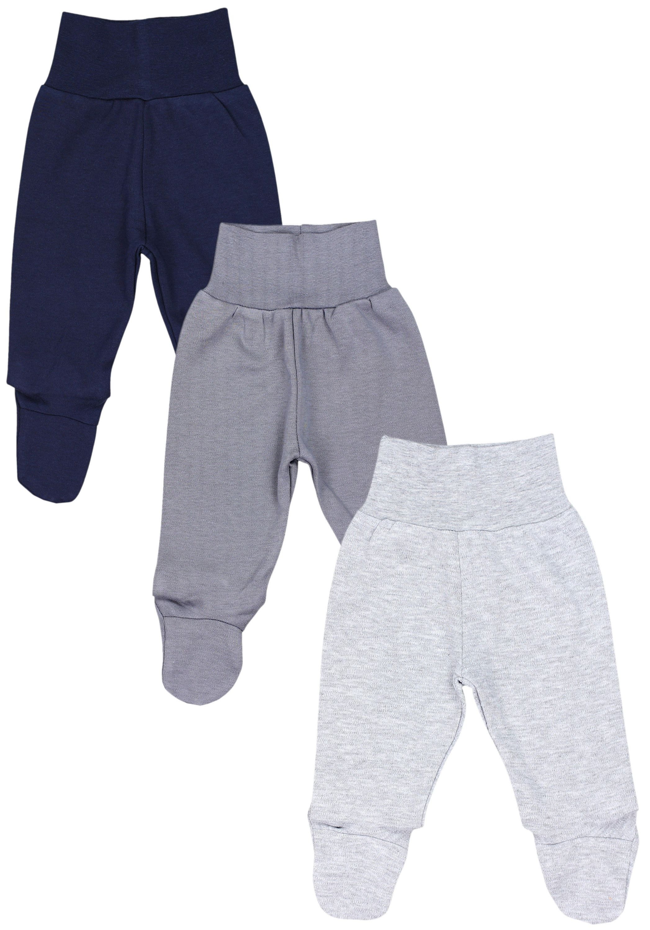 TupTam Strampler TupTam Baby Jungen Strampelhose mit Fuß 3er Pack