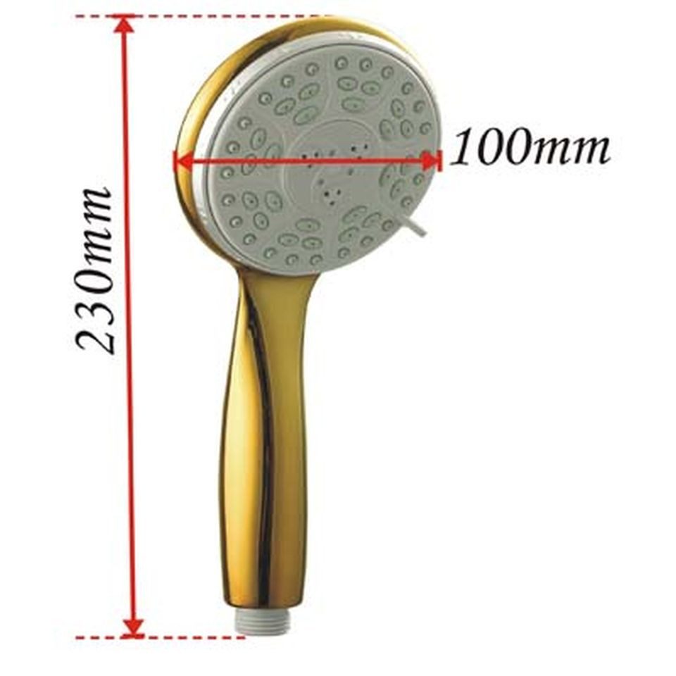 HAC24 Handbrause Duschkopf Handbrause Duschbrause Wellness Brausekopf, (1-tlg), Gold, mit 3 Funktionen