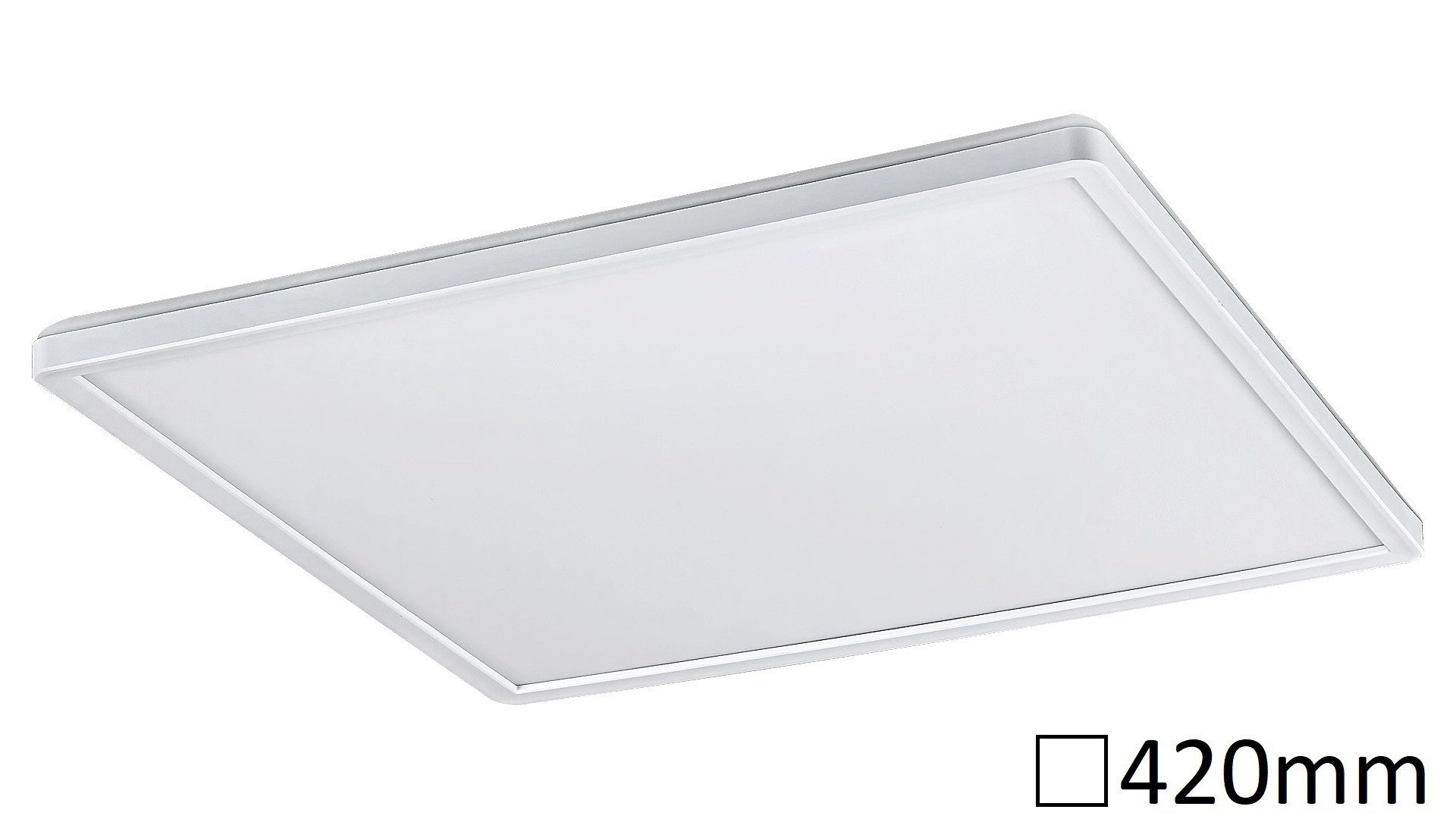 Rabalux LED Deckenspots "Pavel" Kunststoff, weiß, quadratisch, 22W, neutralweiß, 2200lm, dimmbar mit Leuchtmittel Dimmart: 3-stufige Wandschalter-Dimmung, neutralweiß