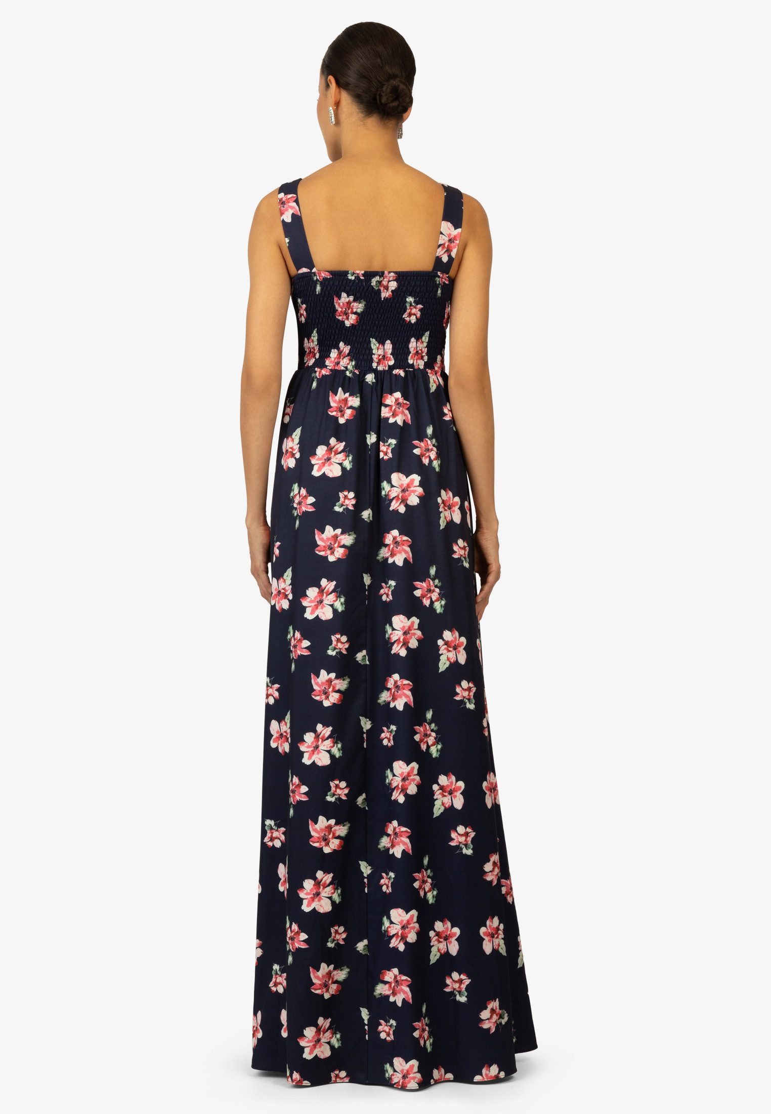 Kraimod Abendkleid mit Raffungen und floralem Druck