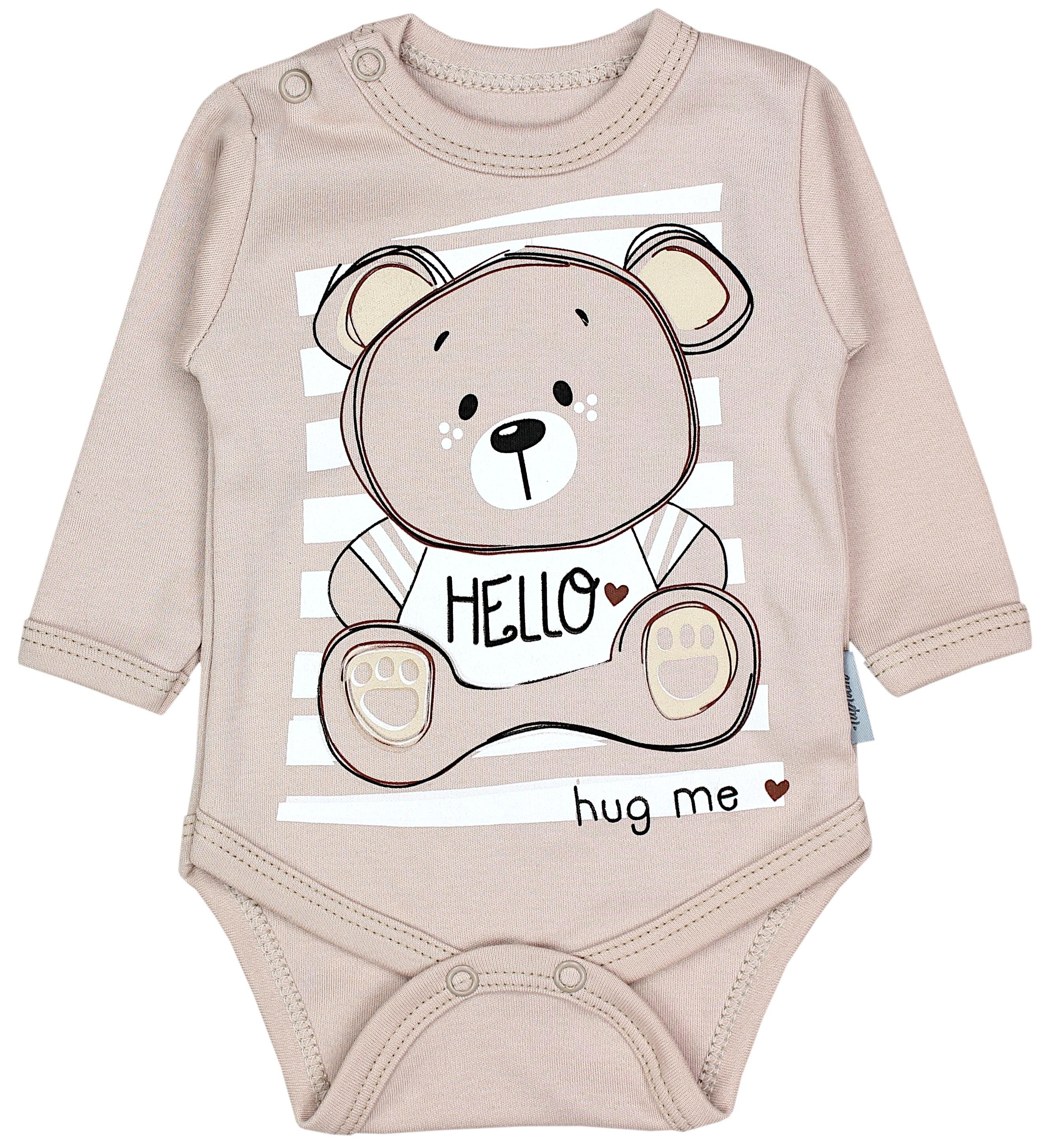 TupTam Langarmbody Baby Mädchen Jungen Bekleidungsset Langarmbody Hose Mütze mit Spruch