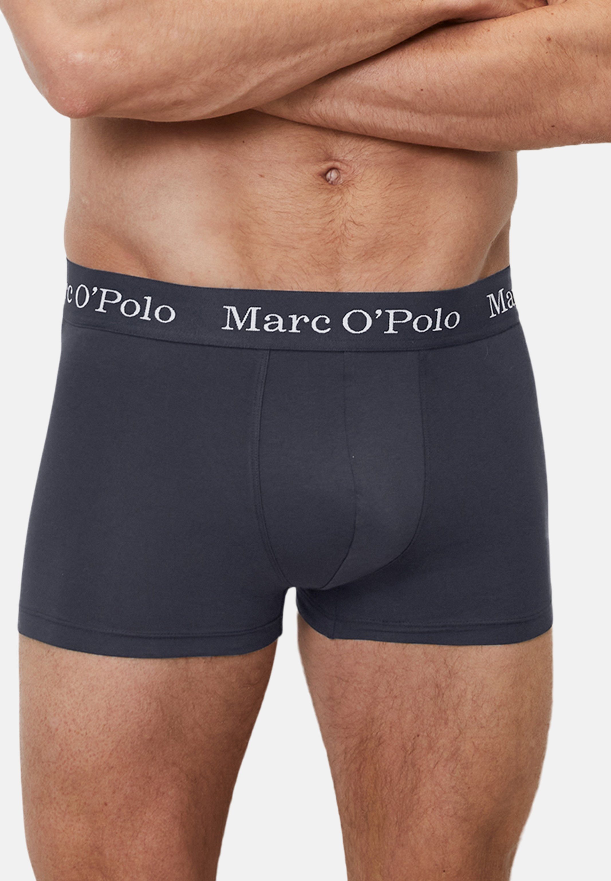 10er (Spar-Set, 10-St) Short Baumwolle / Retro - - O'Polo Navy/Grey Retro Marc Elements Melange Boxer Eingriff Ohne Cotton Pack Organic - Pant