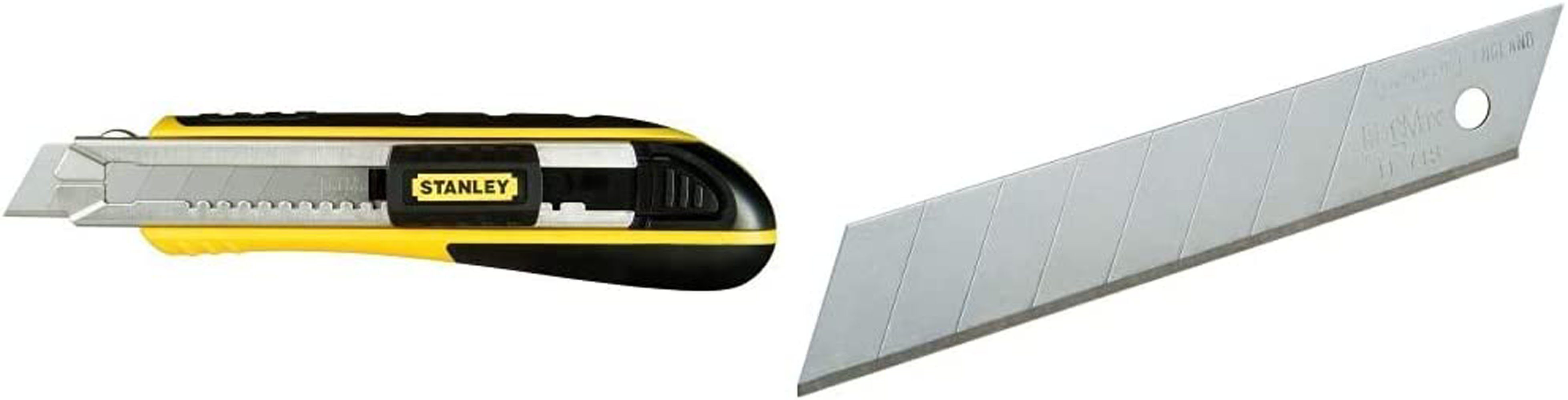 STANLEY Cuttermesser »STANLEY Cutter 18 mm FatMax™ mit Magazin (mit sechs  Ersatzklingen)«, (6-tlg)