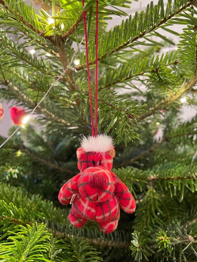 Nici Christbaumschmuck Nici Rudolfo Weihnachtsbaumanhänger kariert in rot 4tlg oder 8 tlg (4-tlg)