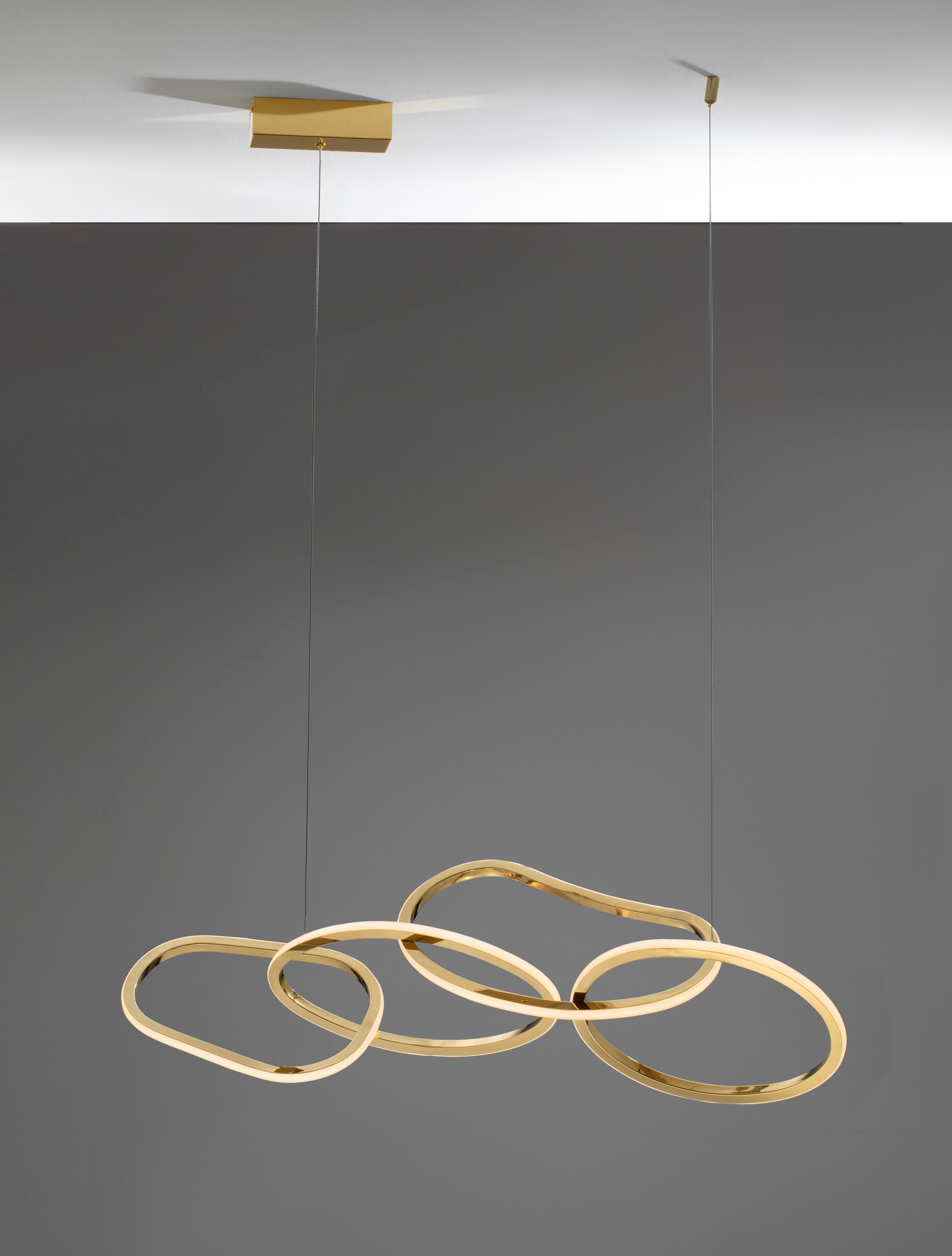 Nova Luce LED-Hängeleuchte GIRISH, Dimmfunktion, Warmweiß, Dimmbar; Höhenverstellbar; Mit Leuchtmittel