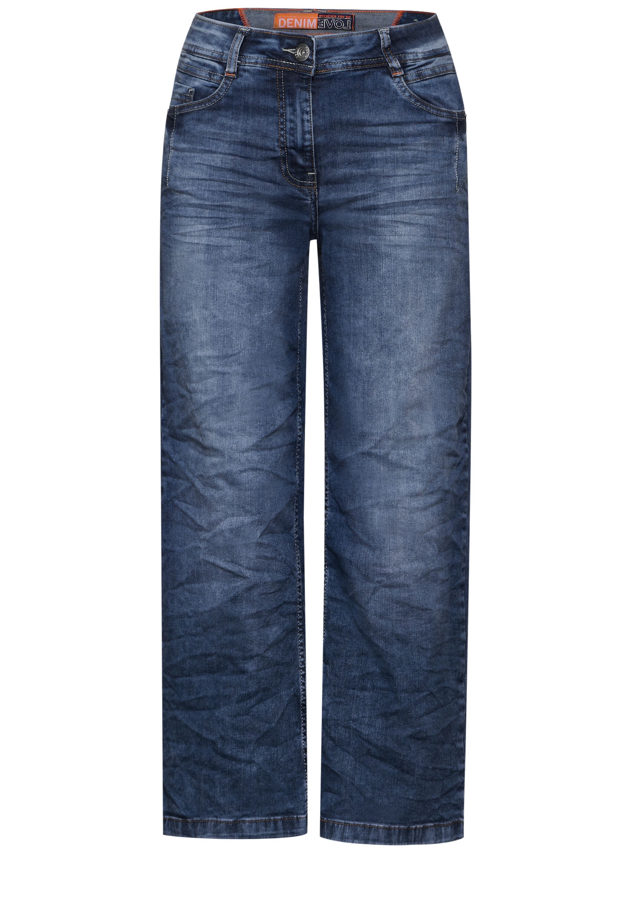 CECIL Loose-fit-Jeans aus Baumwolle mit Stretchanteil
