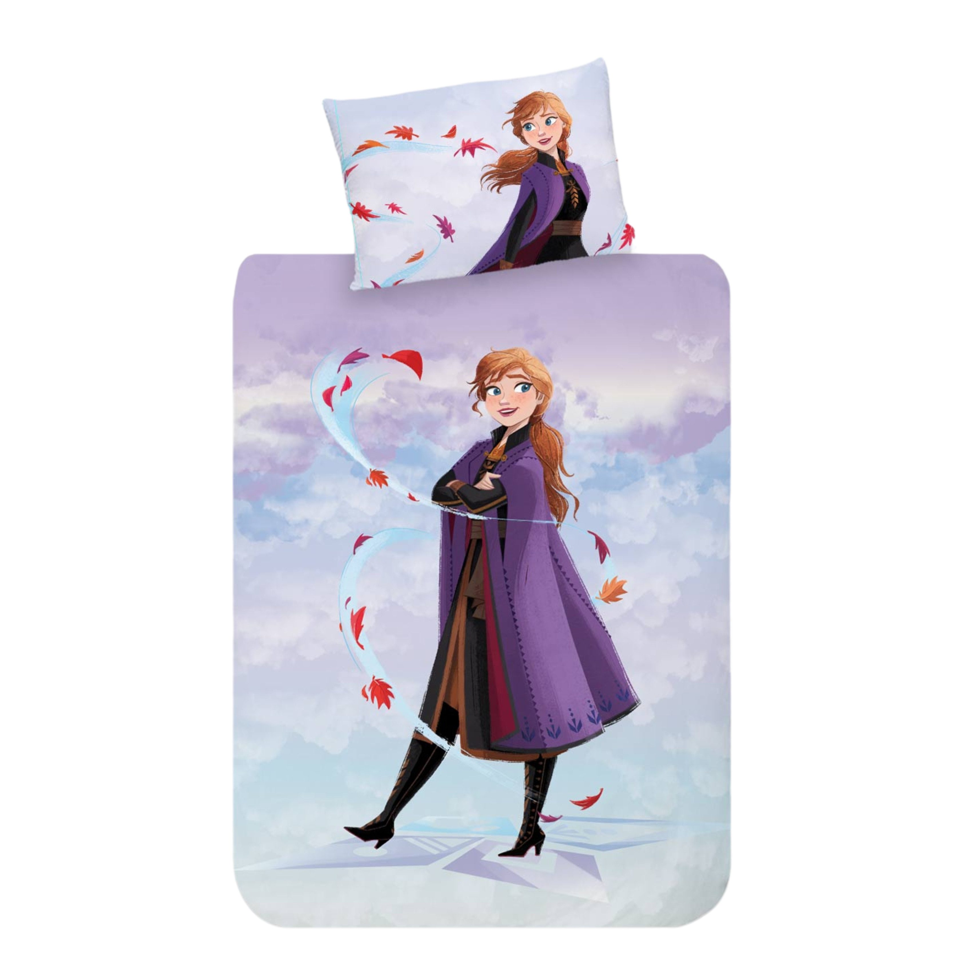MTOnlinehandel Babybettwäsche Frozen Die Eiskönigin, Renforcé in 100x135 + 40x60 cm, 100% Baumwolle, 2 teilig, Disney, Mädchenbettwäsche mit Anna & Elsa