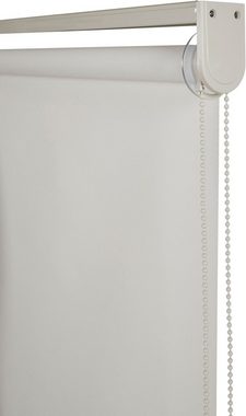 Rollo Sander, DELAVITA, Lichtschutz, mit Bohren, freihängend, verschraubt, im Fixmaß, mit Perlenabschluss, monochrom, basic