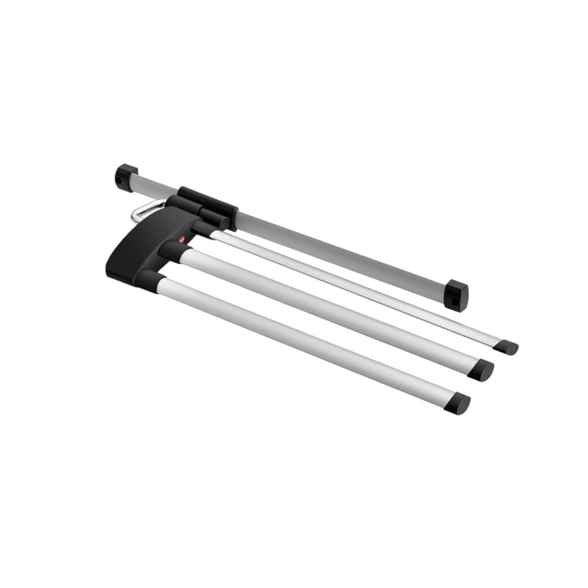 Hailo Teleskop-Handtuchhalter Hailo Handtuchhalter 3133101 Secco Alu Line Aluminium 3-armig