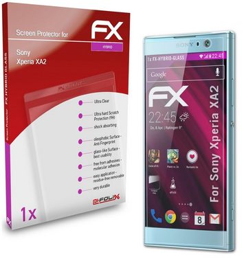 atFoliX Schutzfolie Panzerglasfolie für Sony Xperia XA2, Ultradünn und superhart