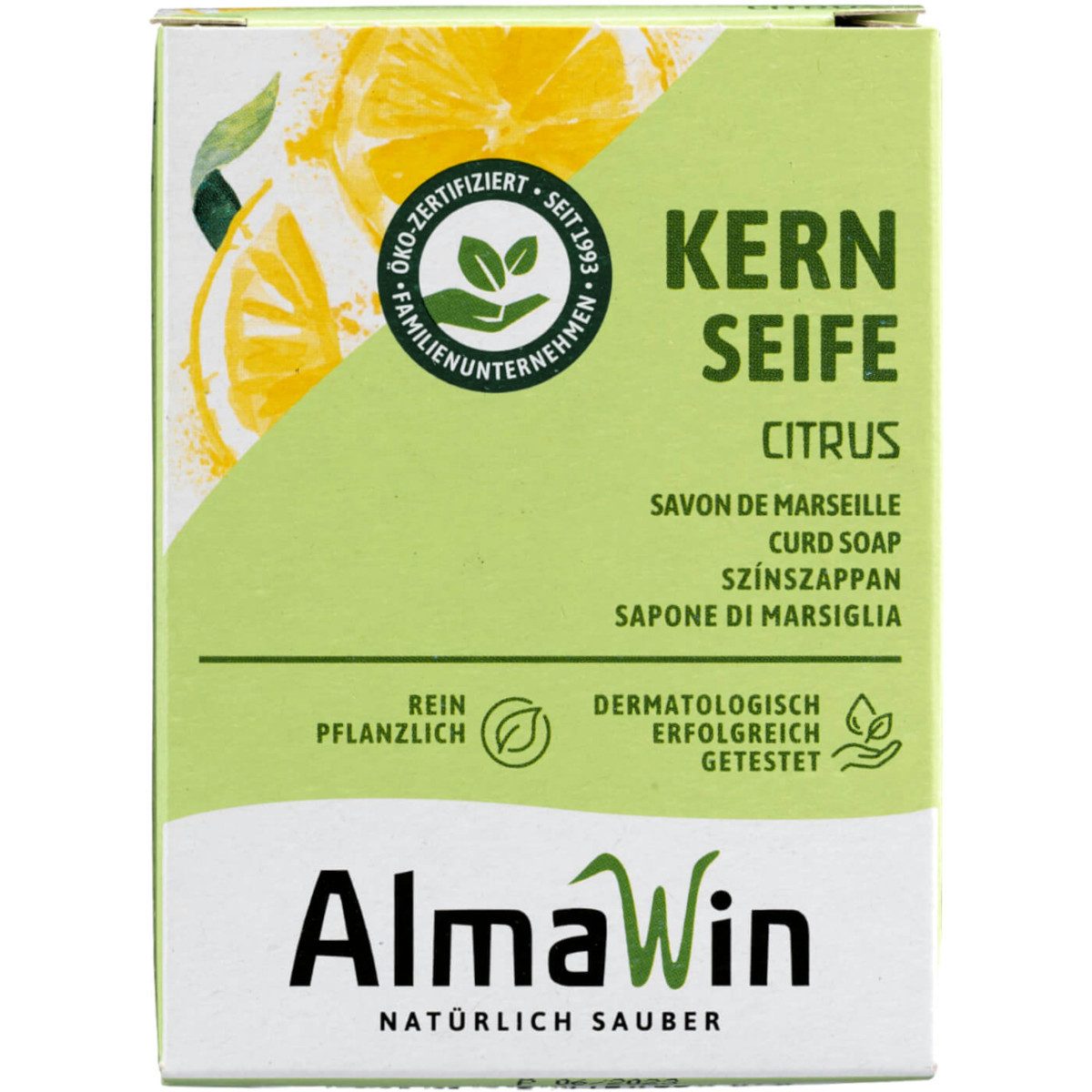 Handseife AlmaWin Kernseife Citrus 100g