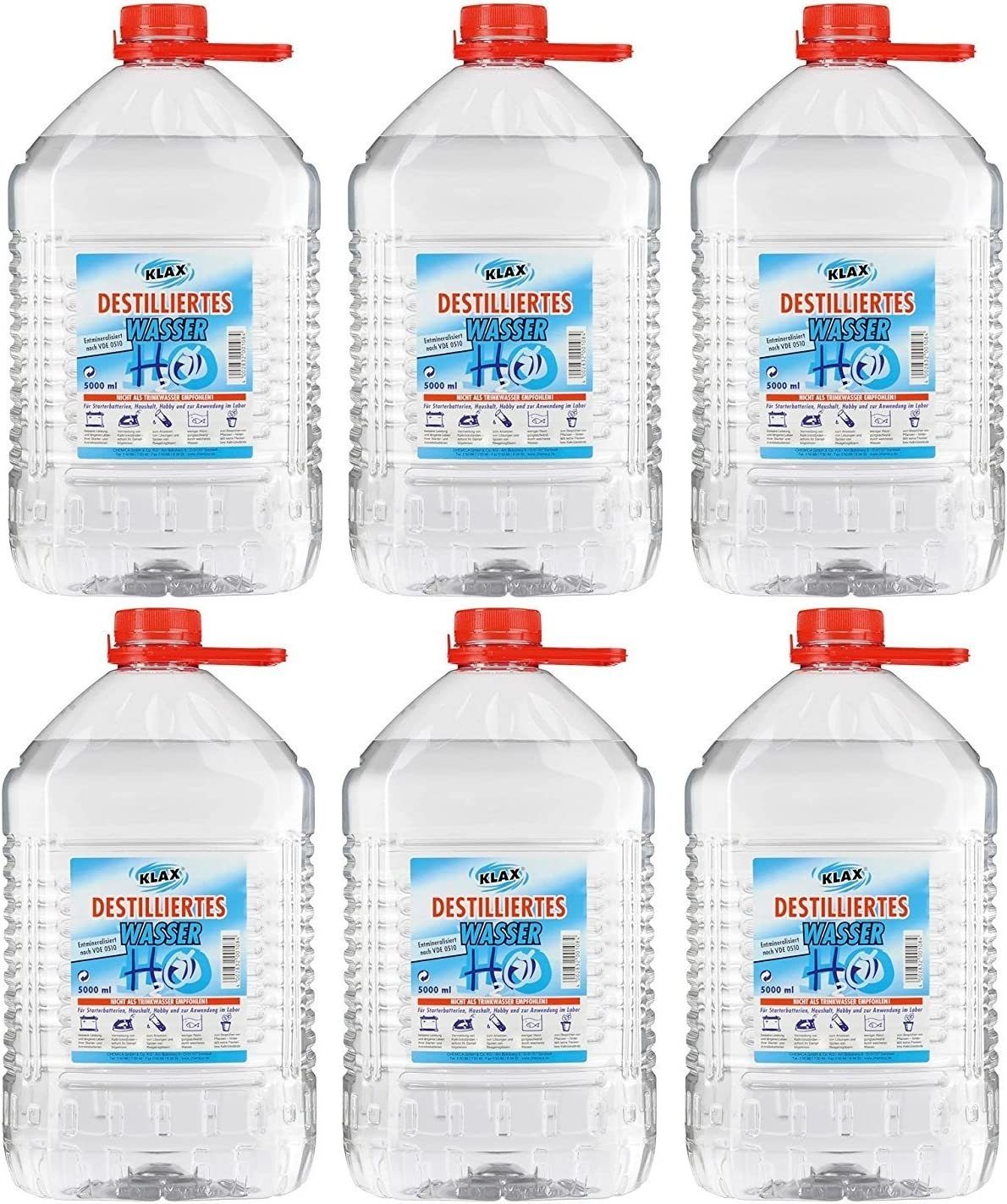 Destilliertes Wasser - 6 x 5 Liter (Pack), 21,99 €