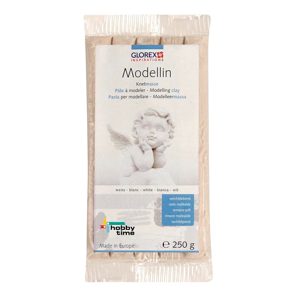 Glorex Modelliermasse Modellin, 250g, natur