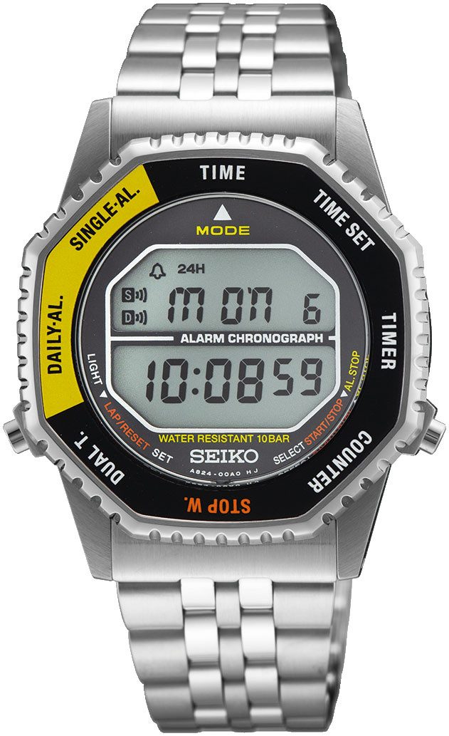 Seiko Digitaluhr SMGG17P1, Quarzuhr, Armbanduhr, Damenuhr, Herrenuhr, Edelstahlarmband, digital