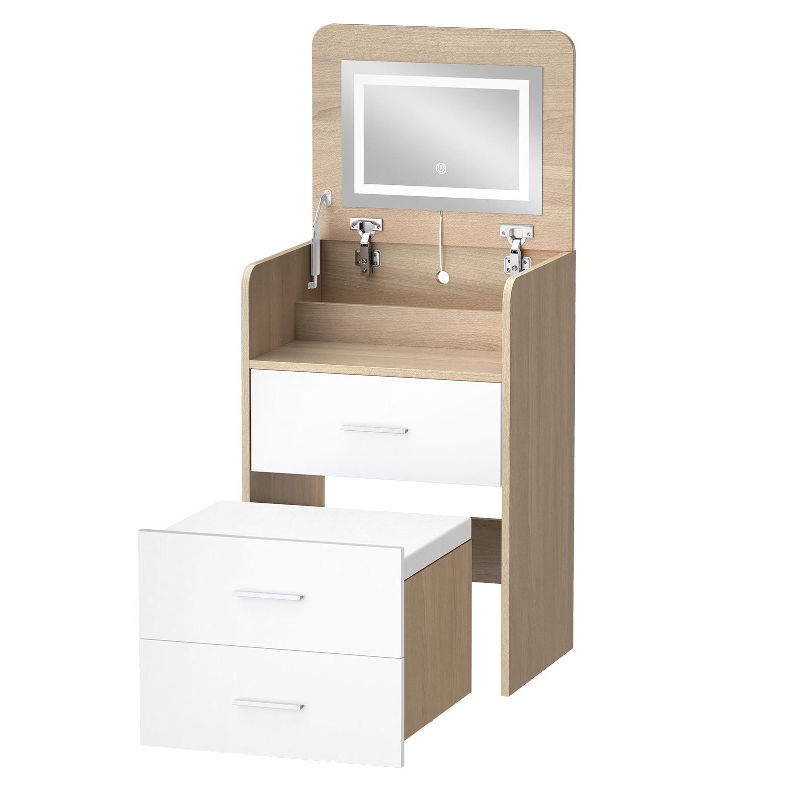 ALFORDSON Schminktisch LED-Nachttisch, tragbarer Schreibtisch, 3-in-1-Flip- günstig online kaufen