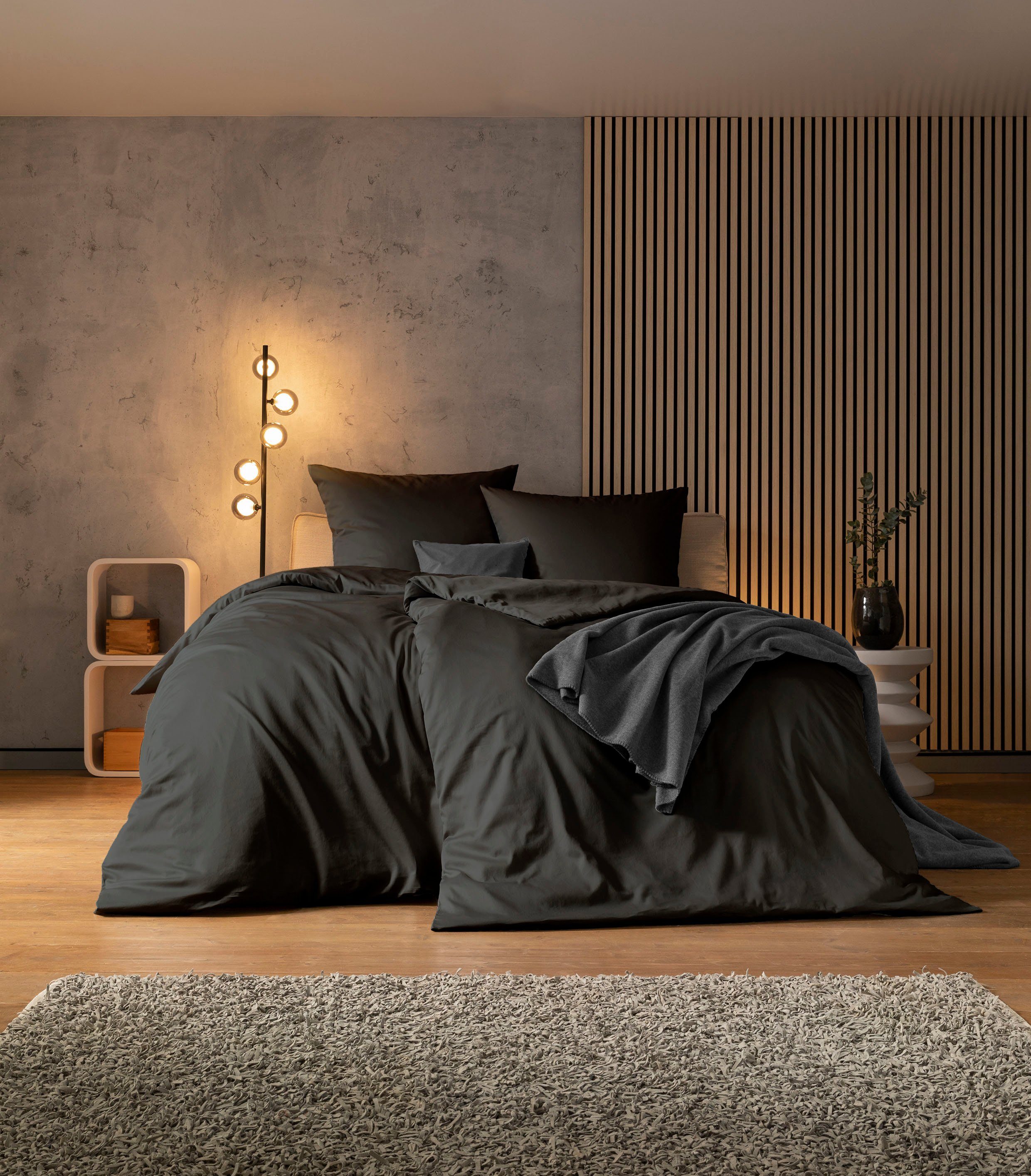 Estella Bettwäsche Valetta, Mako-Satin, 2 teilig, Gefertigt aus mercerisierter Baumwolle.