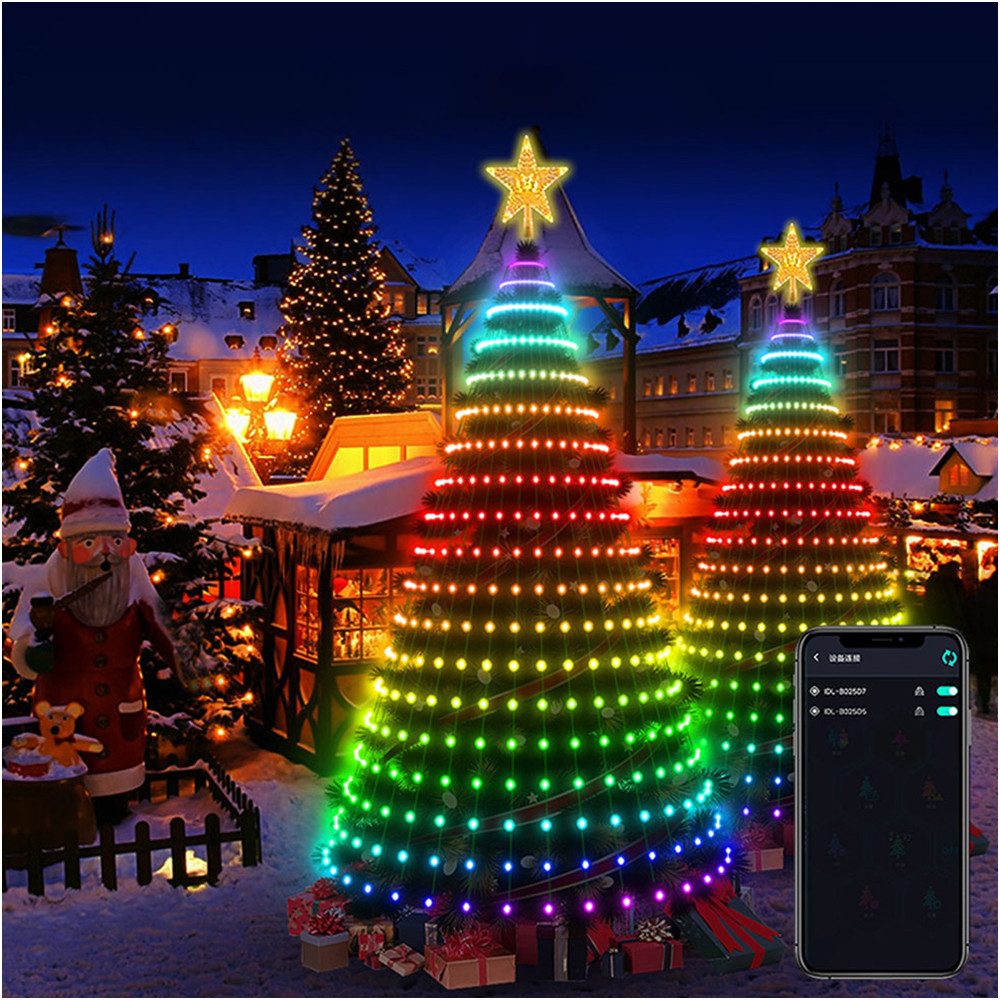 PRIISF Lichterkette LED-Lichterkette Weihnachtsbaum Weihnachtsbaumkette 400 günstig online kaufen