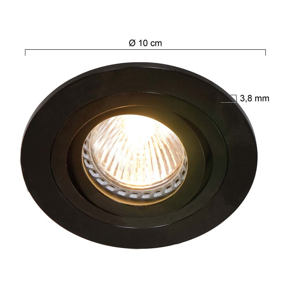 Steinhauer LIGHTING LED Einbaustrahler, Leuchtmittel nicht inklusive, Deckenstrahler Einbauleuchte Spot verstellbar Schlafzimmerleuchte