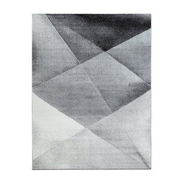 Teppich Kurzflor Zeitlos Abstrakt Muster Design Wohnzimmer Grau, TT Home, Läufer, Höhe: 13 mm