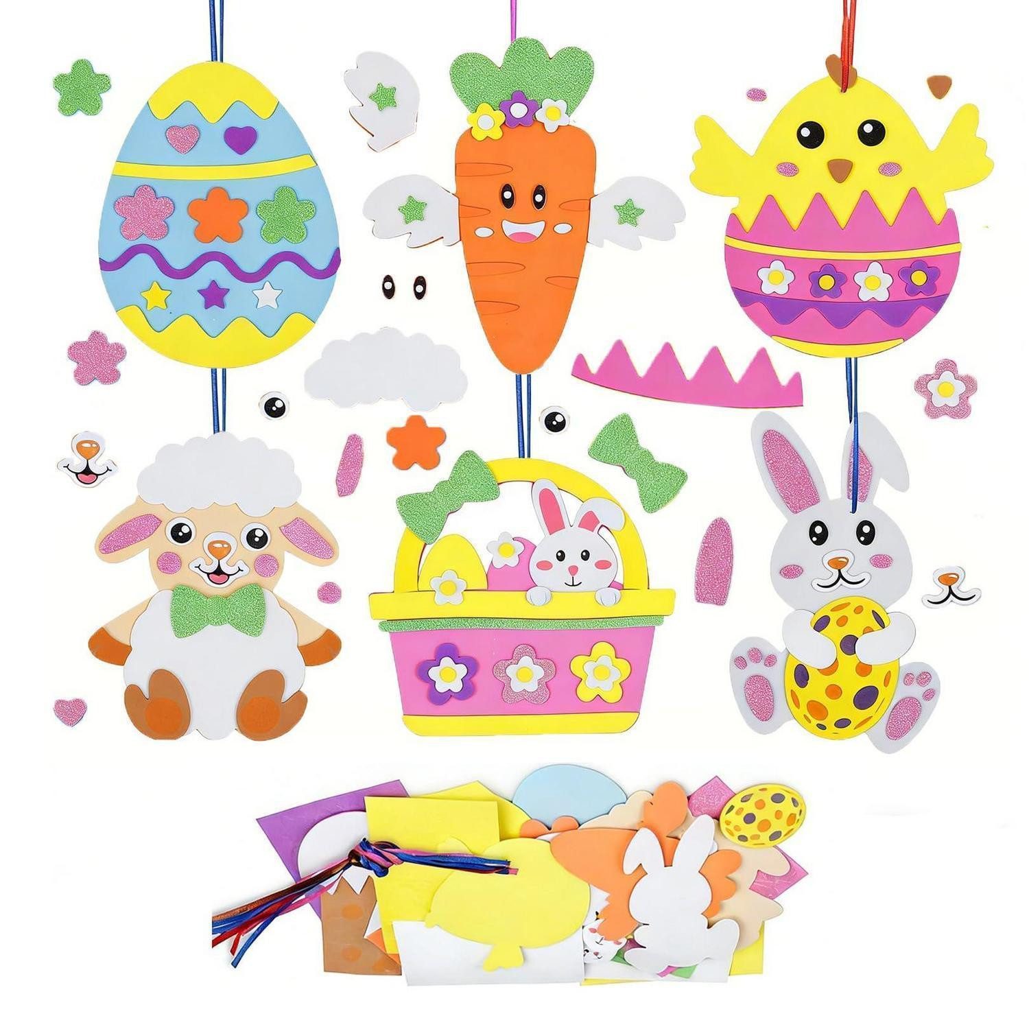 LuxusKollektion Kreativset Bastelset Ostern, 6er-Set Kinderdeko