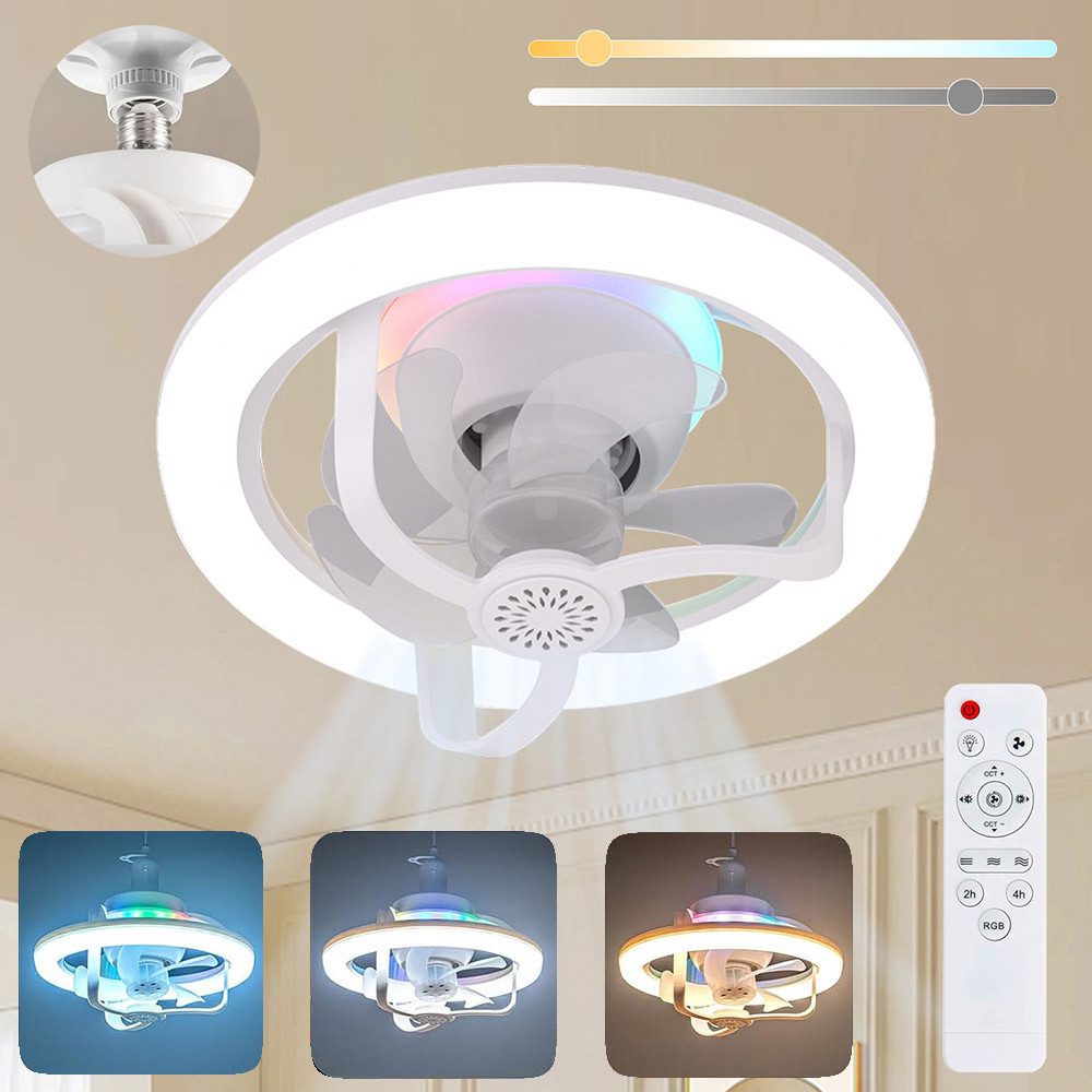 Rosnek Deckenventilator mit RGB Beleuchtung und günstig online kaufen
