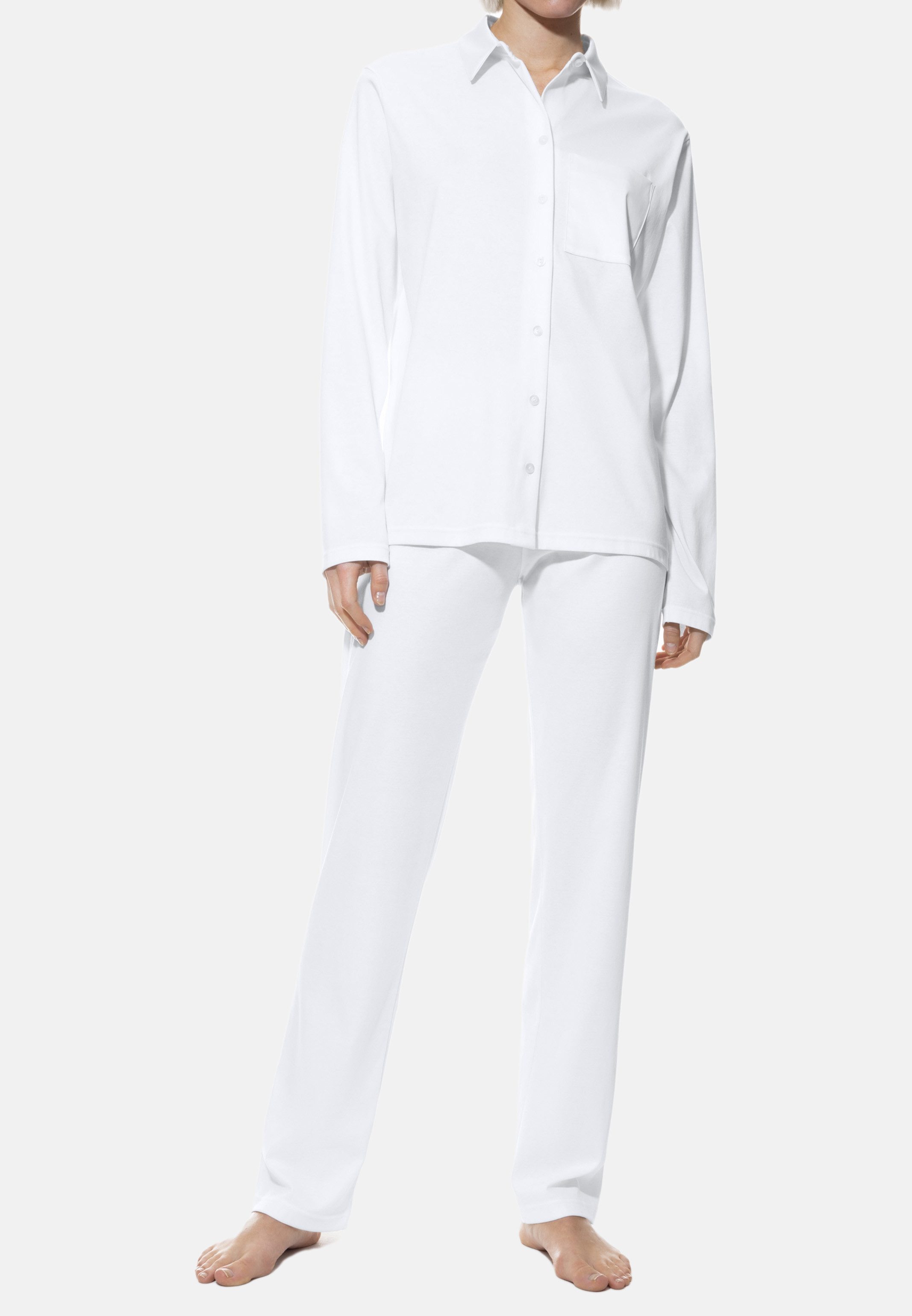 Mey Pyjama Malea (Set, 2 tlg) Pyjama - Baumwolle - Atmungsaktiv - Zweiteiliges Set mit langer Hose