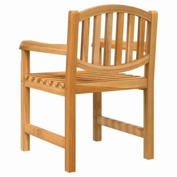 vidaXL Gartenstuhl Gartenstühle 2 Stk. 58x59x88 cm Massivholz Teak (2 St)