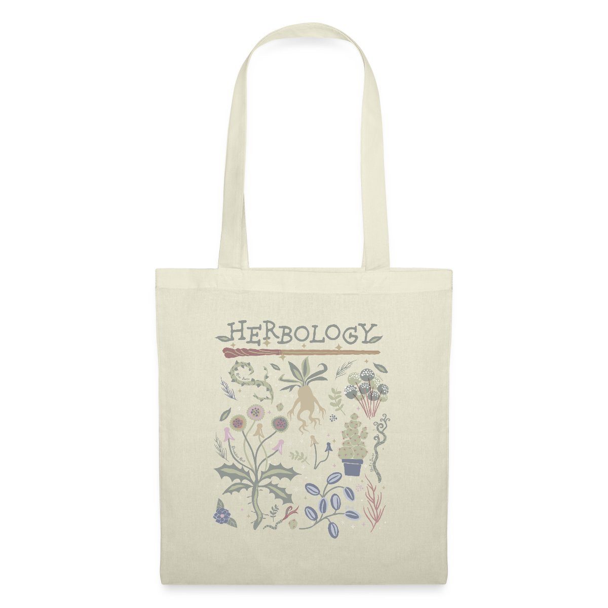 Spreadshirt Henkeltasche Harry Potter Herbology Botanische Kräuter Design Stoffbeutel (1-tlg)