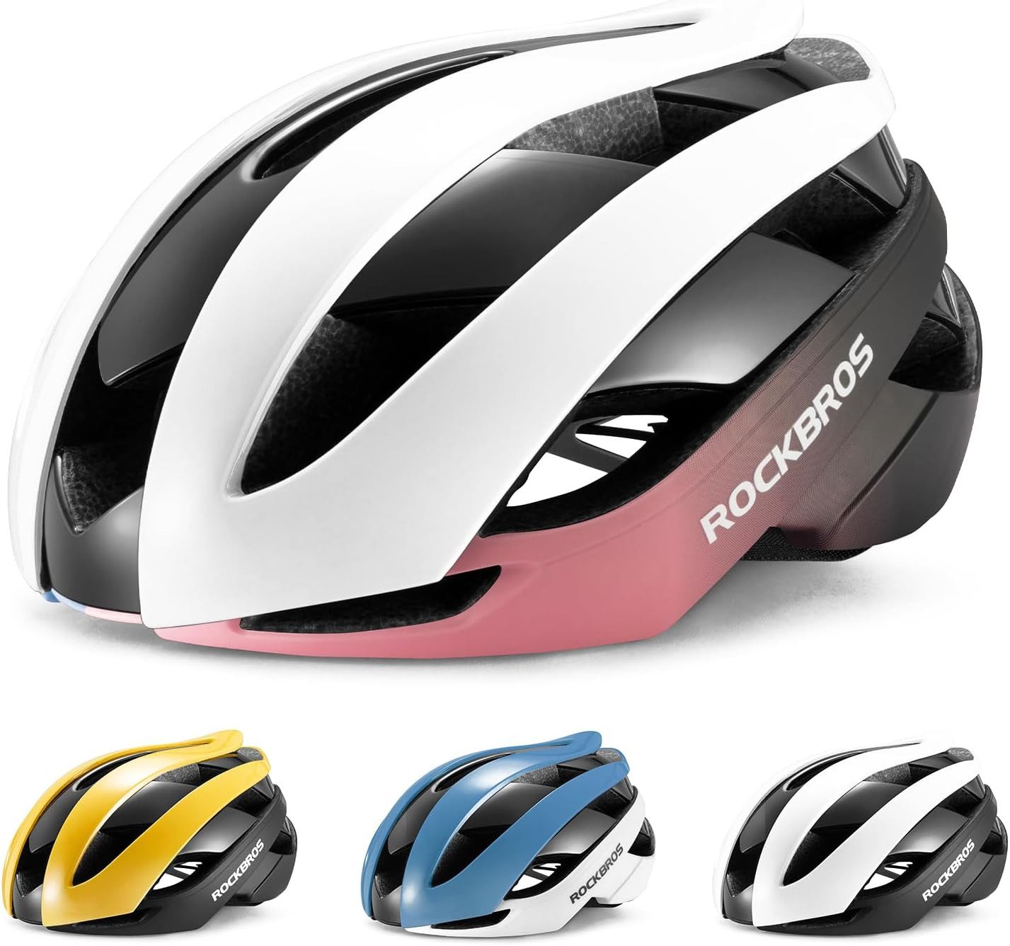 ROCKBROS Fahrradhelm Leichter Fahrradhelm verstellbar Erwachsene M/L 4 Farben