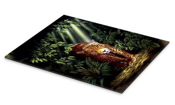 Posterlounge Acrylglasbild Robin Koni, Dschungelleopard, Digitale Kunst