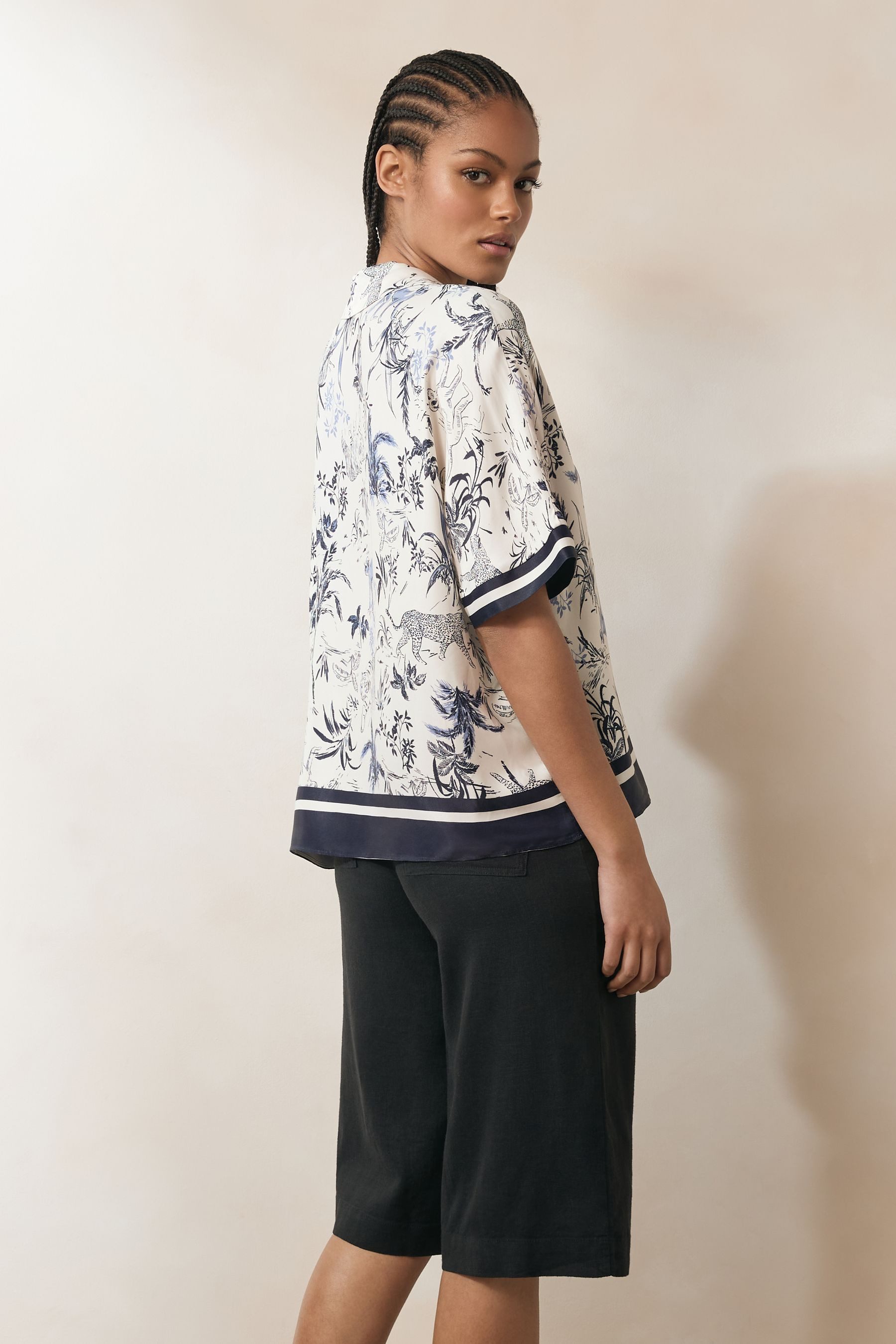 Next Satinbluse Satinbluse mit V-Ausschnitt und günstig online kaufen