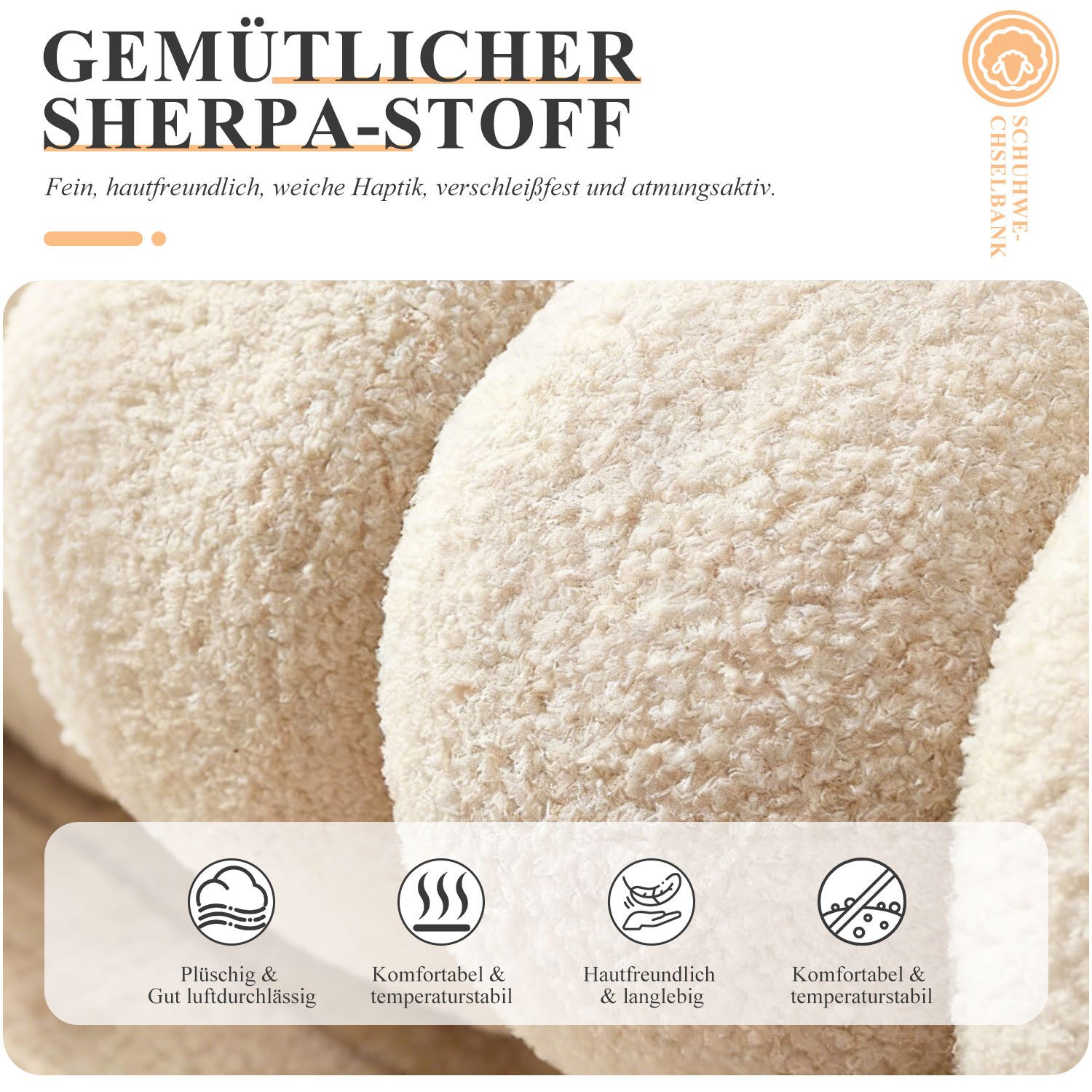 SURFOU Sitzhocker Fußhocker Strickhocker Stoff Hocker Rund Schminktisch Polsterhocker (Gepolsterte Sitzfläche), für Schminktisch Wohnzimmer Möbel als Flur Möbel Wohnen