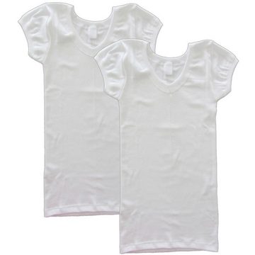 HERMKO Unterhemd 99384920 2er Pack Korsett-Hemd mit Arm u. V-Ausschnitt ohne Seitennaht