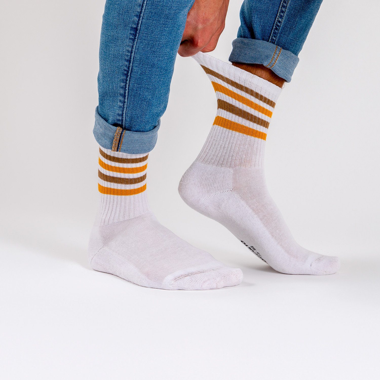 OCCULTO Tennissocken Herren Retro Tennissocken 6er Pack (Modell: Roger) (6-Paar)