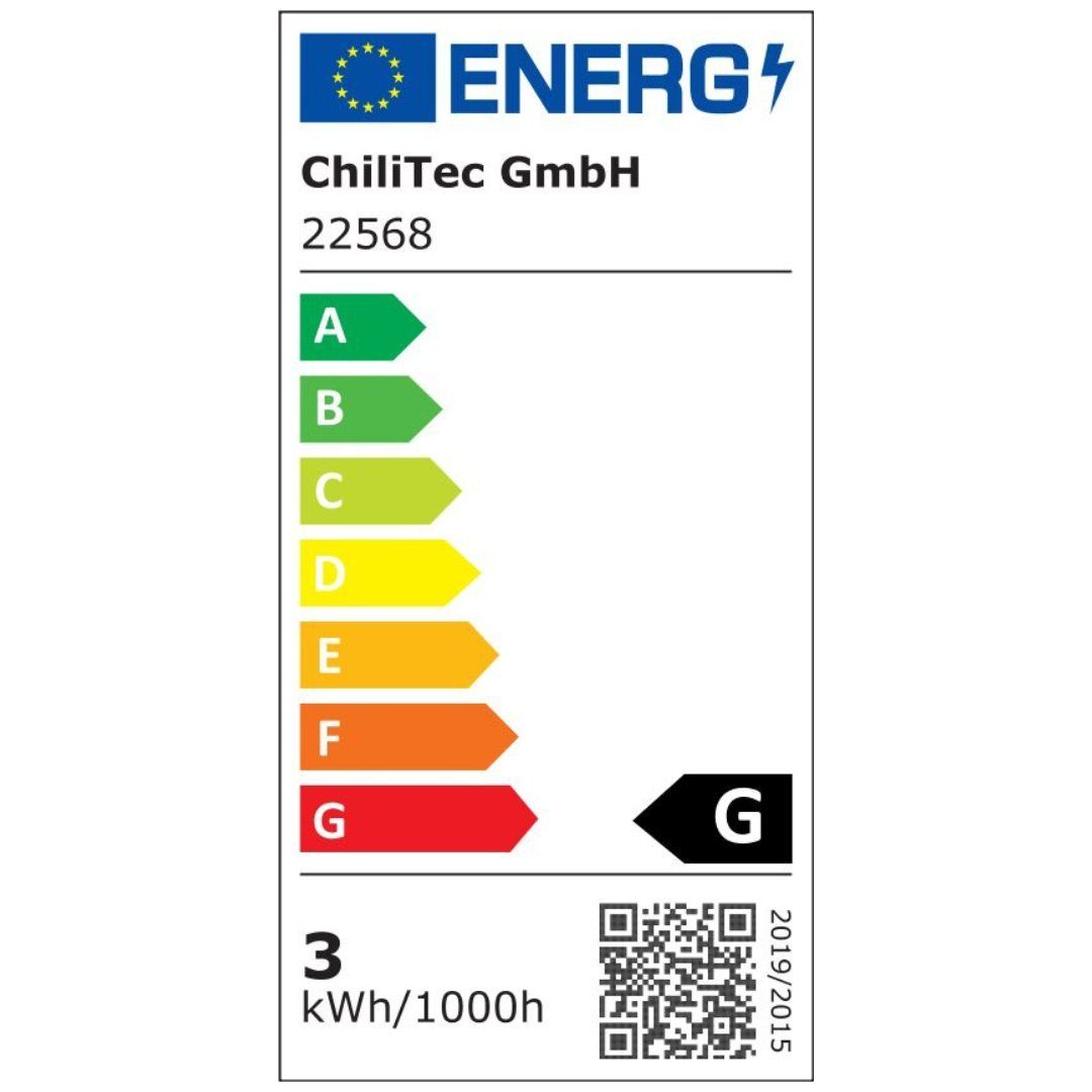 ChiliTec 2,5W, 3000k, warmweiß, 86 "EBL Wand-Einbauleuchte cremeweiß PIR" Deckenleuchten LED