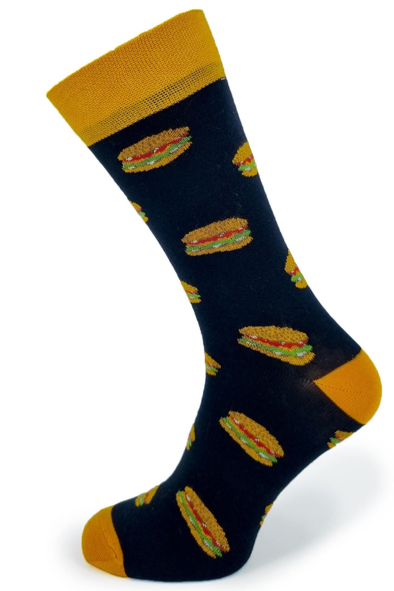 COFI 1453 Langsocken Herrensocken in Schwarz mit Hamburgermuster Socken für günstig online kaufen
