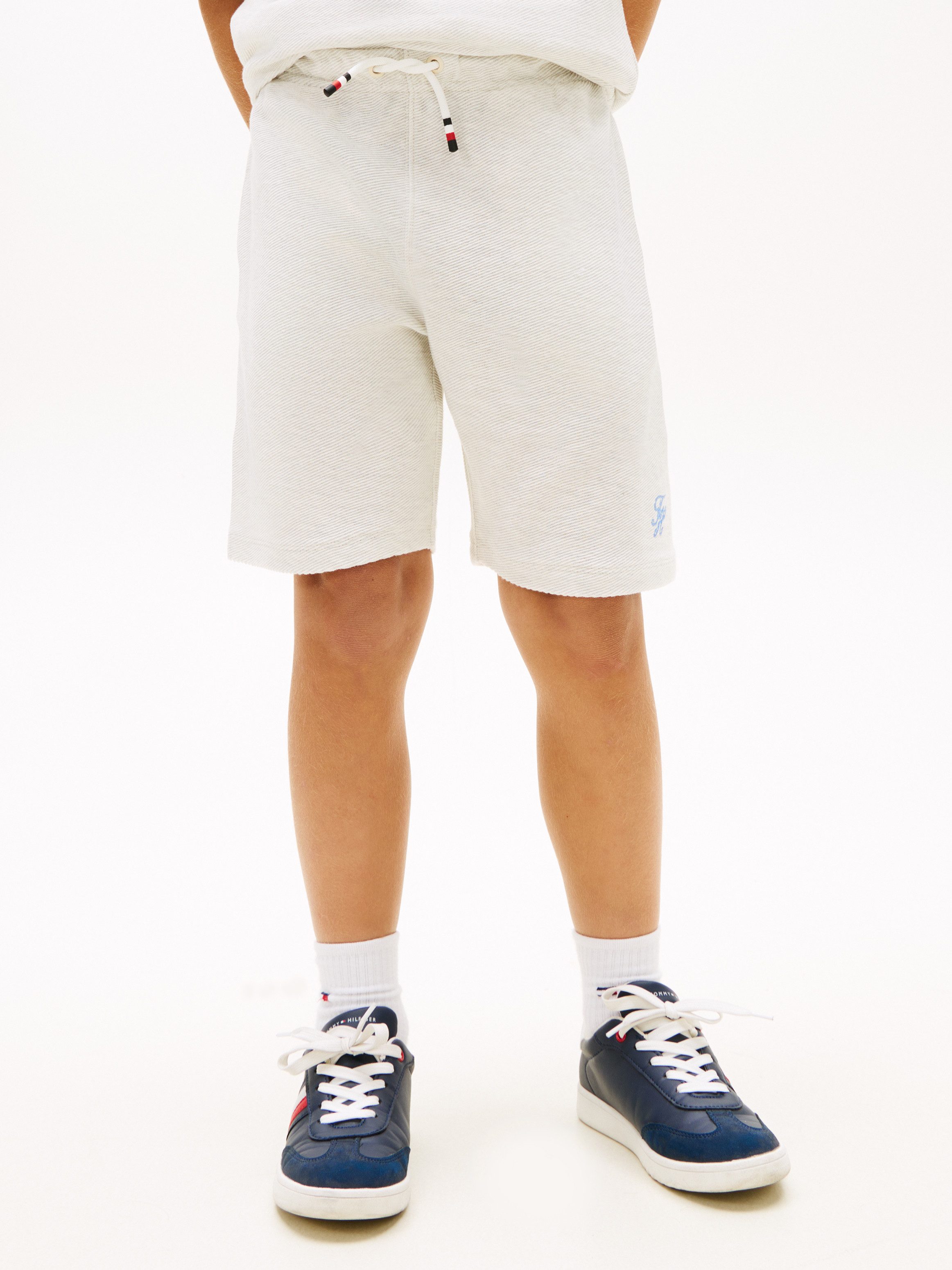 Tommy Hilfiger Shorts TH SCRIPT JERSEY TWILL SHORT Kinder bis 16 Jahre, weites Bein