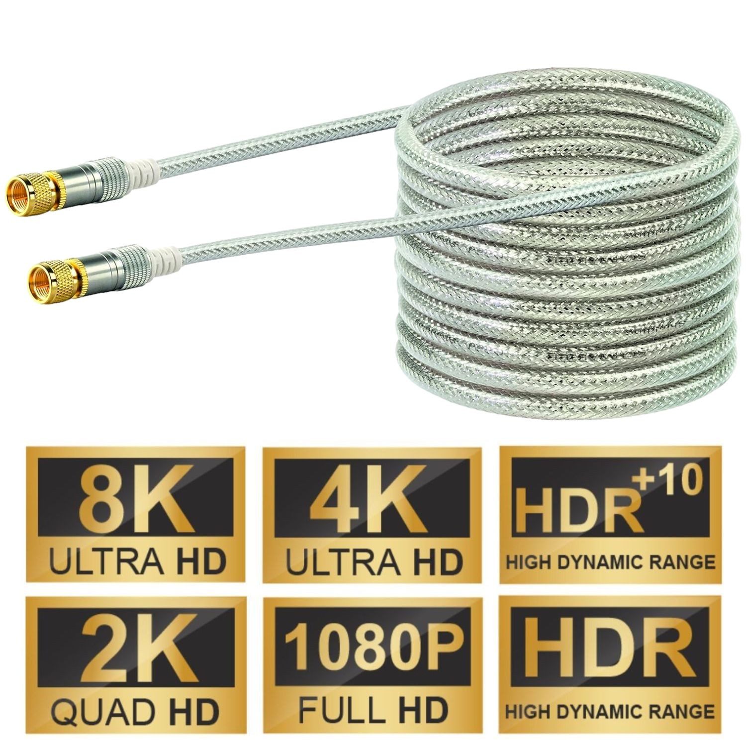 Schwaiger 15m Sat-Kabel 110dB 8K 4K HD TV Antennen-Kabel Video-Kabel, F-Stecker, Kein (1500 cm), Ultra-HD UHD HDR+ HDR 110db Koax-Kabel Koaxial-Kabel F-Stecker