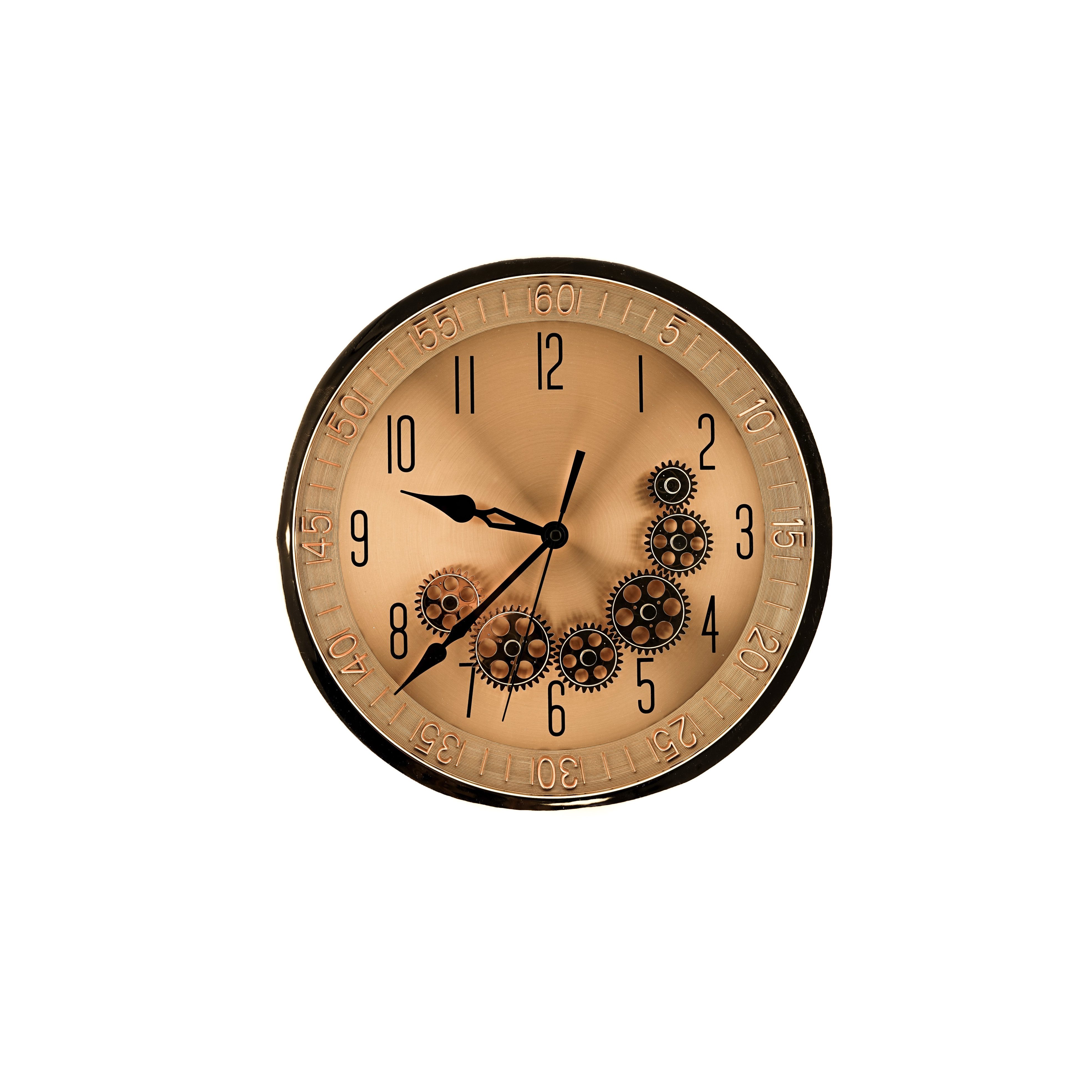 Sunay Wanduhr ø35x6 cm mit Zahnrädern - Industrial-Optik (analog, ø35 cm)
