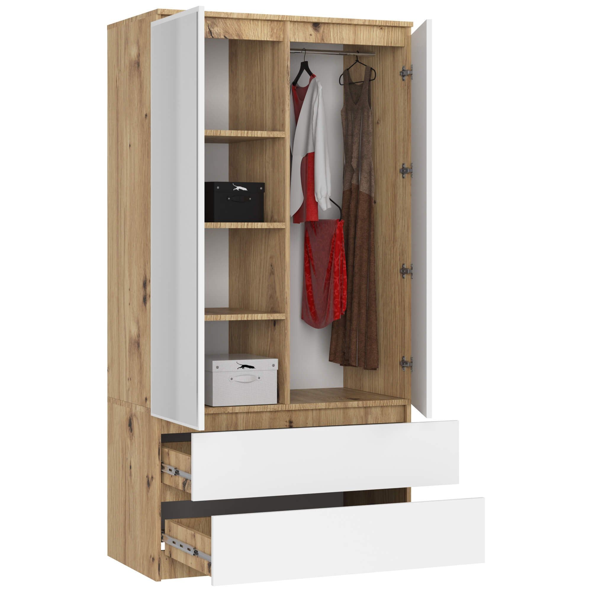 Raumhirsch Furniture Kleiderschrank Moderner Kleiderschrank 2 Türen - Stilv günstig online kaufen