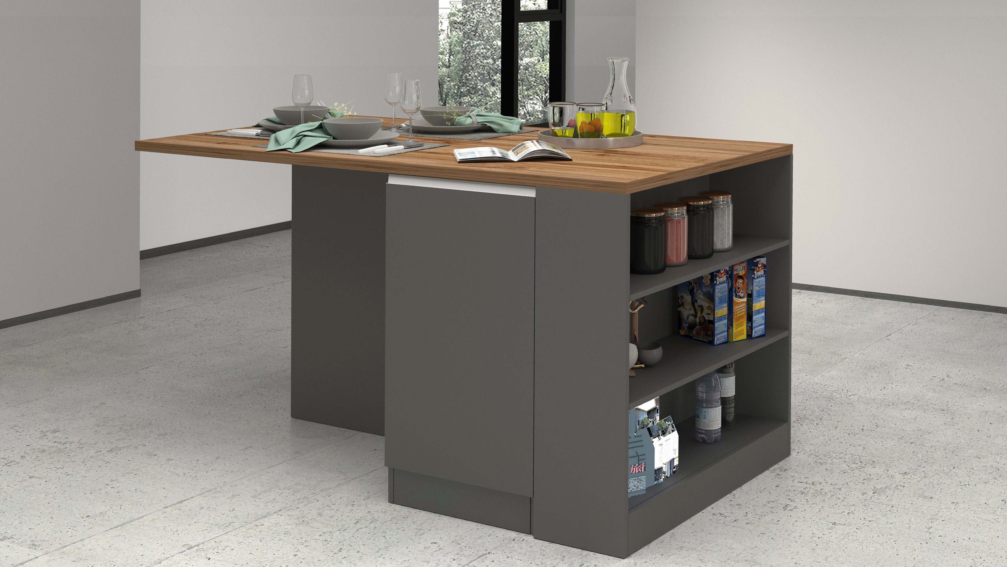KOCHSTATION Kücheninsel KS-Sole, Breite 160 cm, günstig online kaufen