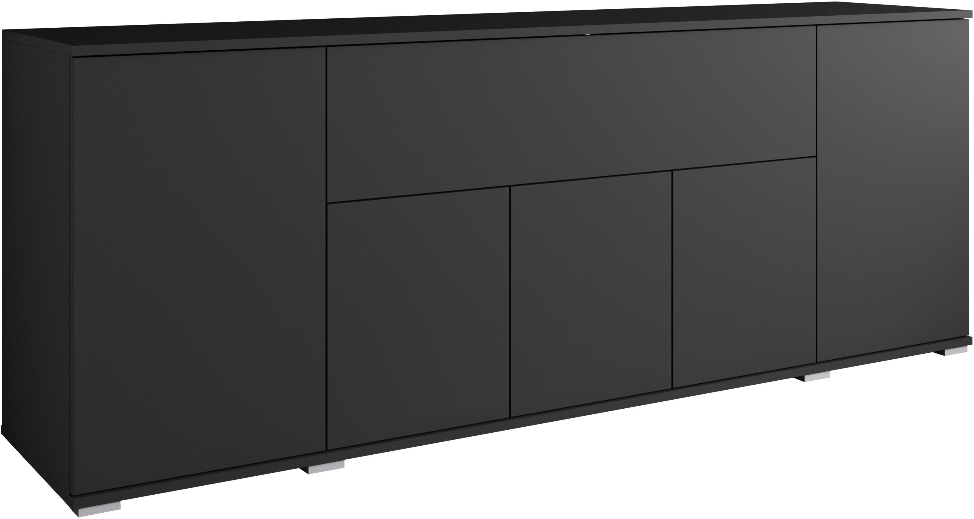 OTTO home Sideboard Kenia, B/H/T: 180 x 68 x 39,5 cm (1 St), Push-to-Open, Klappe und verstellbare Einlegeböden