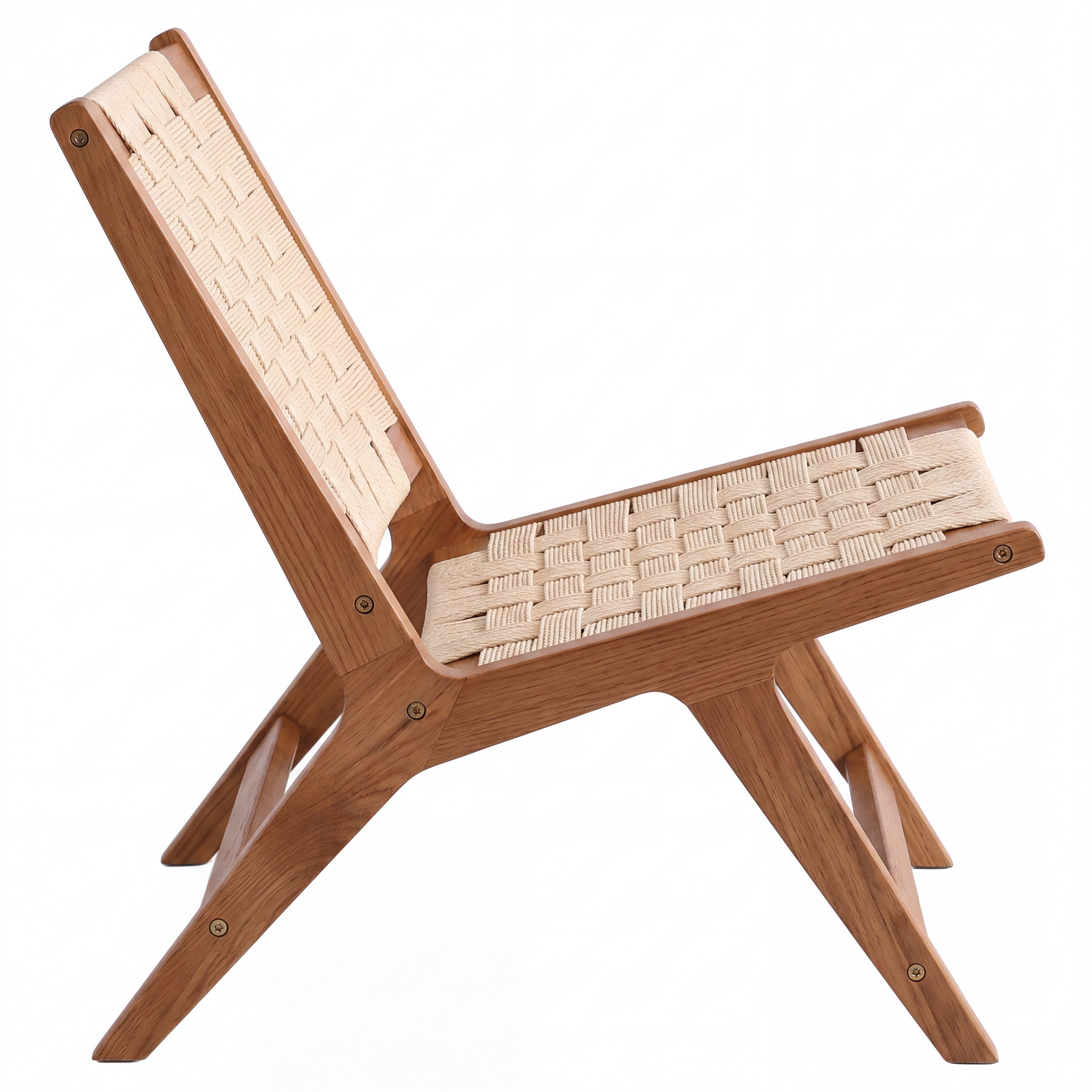 LIM HOME Loungesessel Massivholz + Papierschnur (Packung, 1-St., 1), einfache Montage