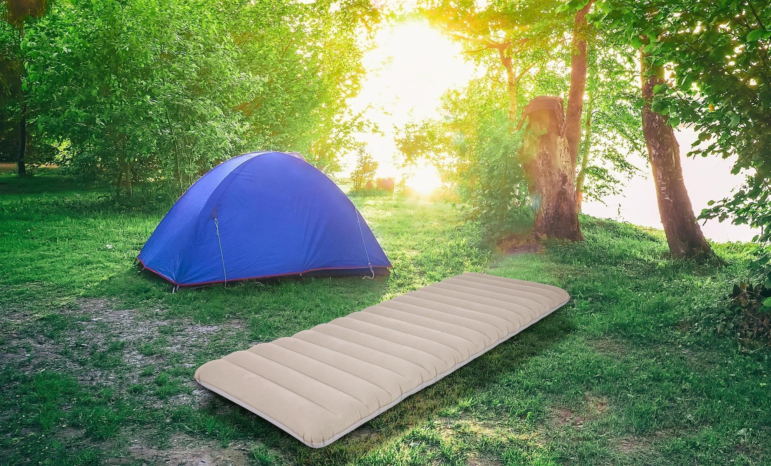 Luftbett Person), Oberfläche cm, 183x71x12 für Campingbett 1 (Luftmatratze mit Avenli aufblasbar Gästebett beflockter