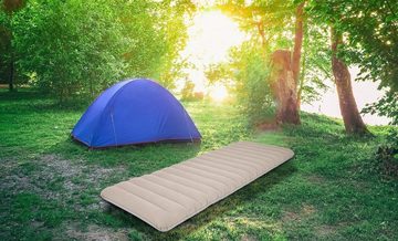 Avenli Luftbett Campingbett aufblasbar 183x71x12 cm, (Luftmatratze für 1 Person), Gästebett mit beflockter Oberfläche
